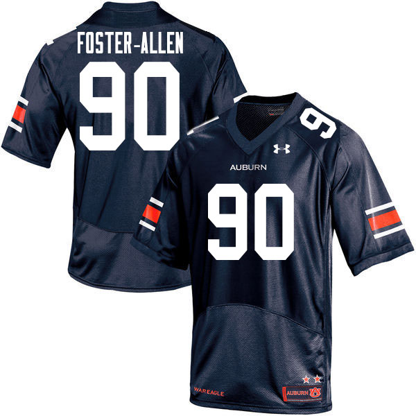 Men's Auburn Tigers #90 Daniel Foster-Allen Navy 2020 College Stitched Football Jersey
